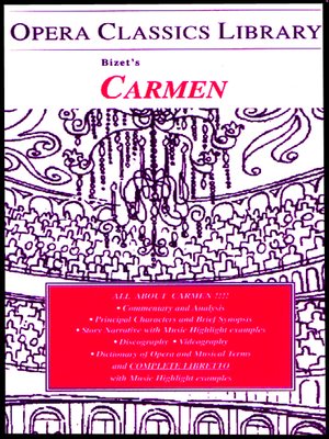 cover image of Carmen / Opera Classics Library Series